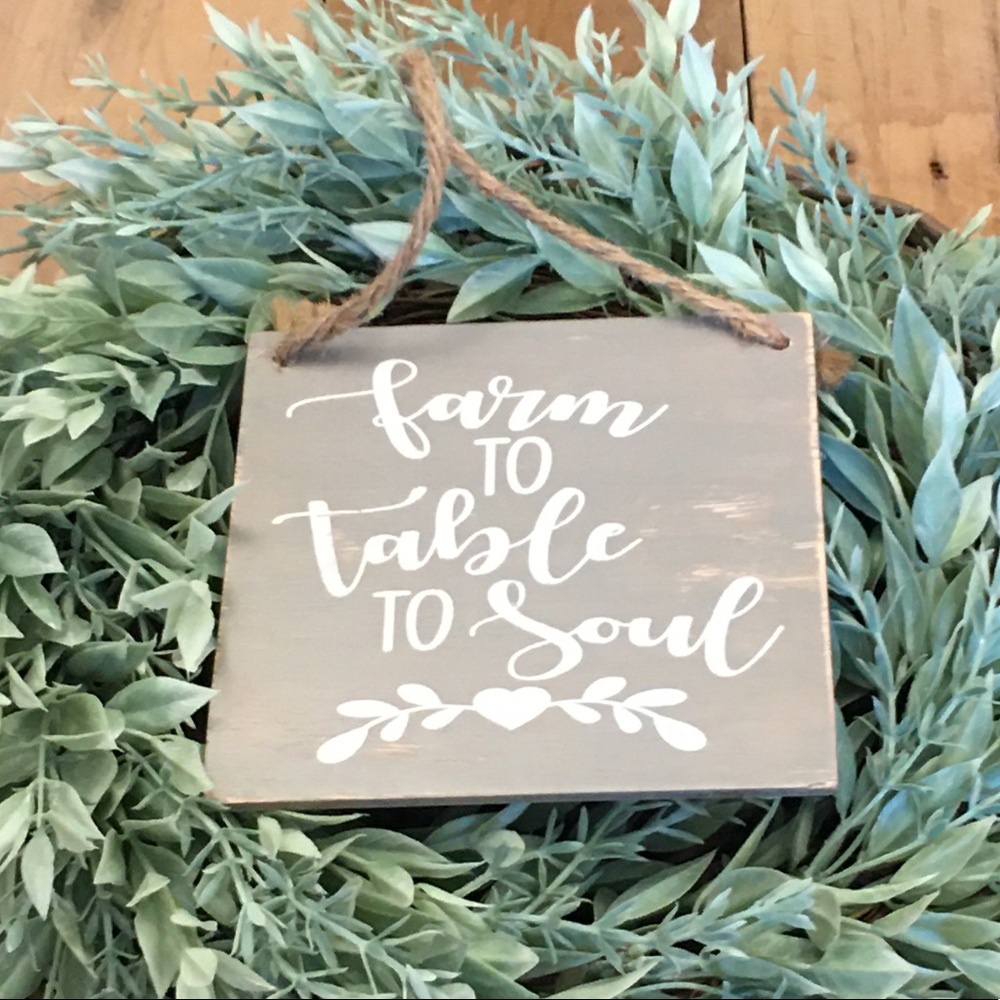 🛒2/$18!🛒 Farm To Table- Handcrafted Sign